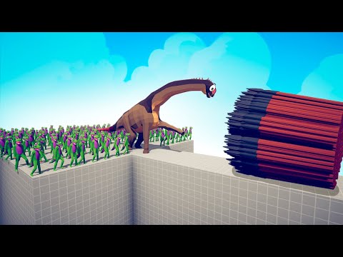 100x DINOSAUR + GIANT vs EVERY GOD - TABS | Totally Accurate Battle Simulator 2023