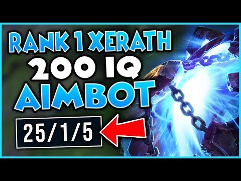 #1 XERATH WORLD LITERAL AIM-BOT SCRIPTING (ACTUAL 1V9 GAME) - League of Legends