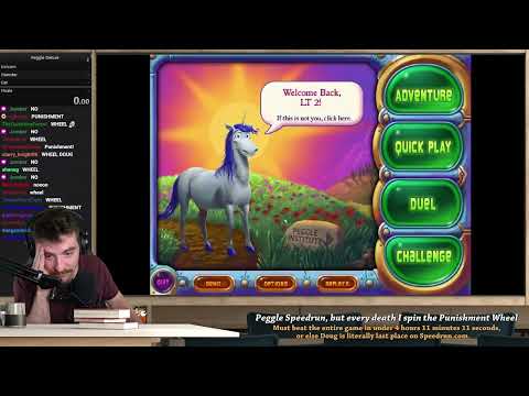 Peggle speedrun but every death Doug does a random punishment | Dragon was Bored #17