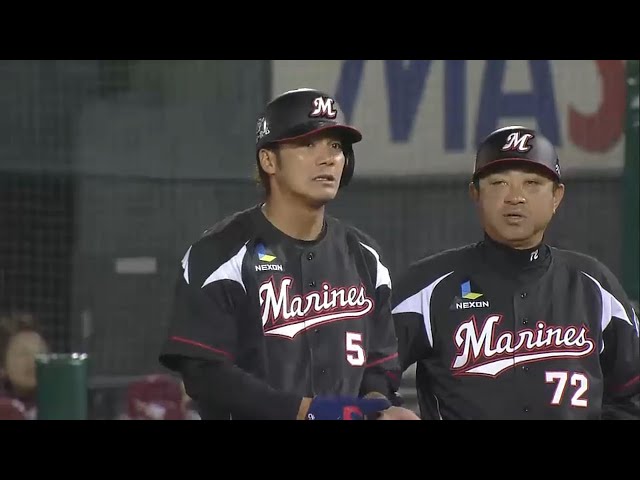 【4回表】マリーンズ・伊志嶺 追い込まれてから6球粘って同点タイムリー!! 2015/10/6 E-M