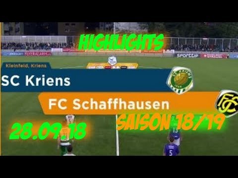 Highlights: SC Kriens vs Fc Schaffhausen (28.09.18)