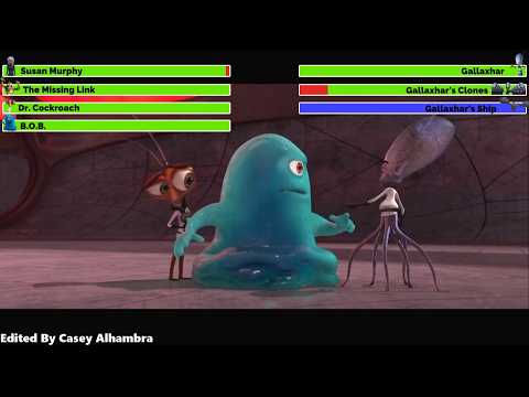 Monsters vs. Aliens (2009) Final Battle with healthbars 1/2