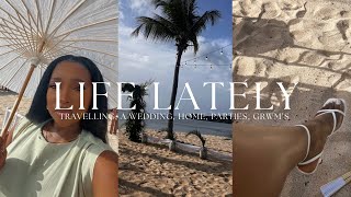 Vlog | I FORGOT MY PASSPORT! beach wedding, travel back home with me & hectic vlog, party recap