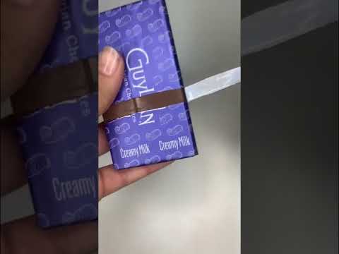Trying guylian creamy milk bar chocolate￼#satisfying #asmrfood #asmr #chocolate #relaxing #shorts