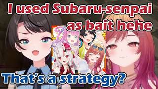Ririka used Subaru as bait to invite Luna and Ayame for collab [hololive/ENG Subs]