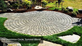 Circulular Patios with Mutual Materials Circle Kits, Old Dominion paver
