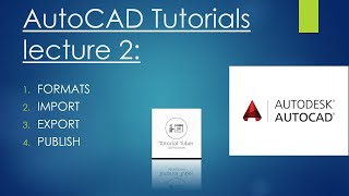 How to import and export in AutoCAD 2022 by tutorial tuber