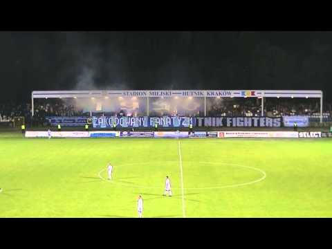 Hutnik Nowa Huta - Unia Tarnów (kibice, kamera z dachu)