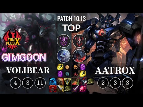 FPX GimGoon Volibear vs Aatrox Top - KR Patch 10.13