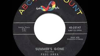 1960 HITS ARCHIVE: Summer’s Gone - Paul Anka