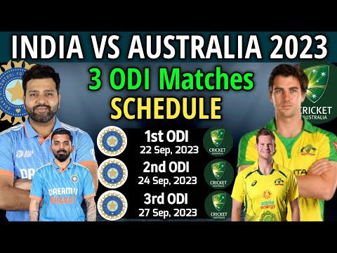 India vs Australia Series Schedule 2023 | India Next Series | Ind vs Aus ODI Series 2023 Schedule