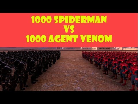 1000 SPIDERMAN vs 1000 AGENT VENOM [Ultimate Epic Battle Simulator]