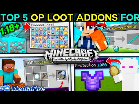 Top 5 Op Loot Mod For Minecraft Pocket Edition | TOP 5 BEST MODS FOR MINECRAFT PE!