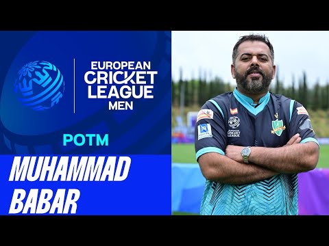 POTM Match 8: M.Babar - BUB vs PIC | Group D | European Cricket League 2025 | 6 Mar 2025 | ECL25.050