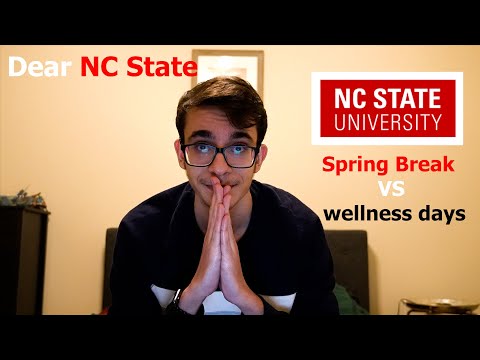 Dear Ncsu Spring Break Vs Wellness Days