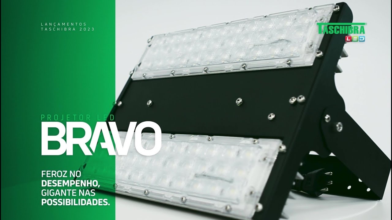 PROJETOR LED TASCHIBRA BRAVO 150W 2/60º SOB. DALI IP66 5000K PRETA