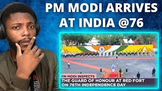 PM Modi inspects the Guard of Honour at Red Fort on 76th Independence Day  Reaction