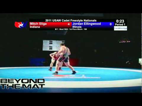 Cadet Freestyle Final 189 - Mitch Sliga (IN) vs. Jordan Ellingwood (IL)