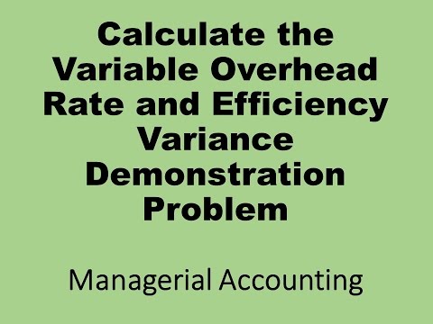 Part of a video titled Calculate Variable Manufacturing Overhead Rate and Efficiency ...