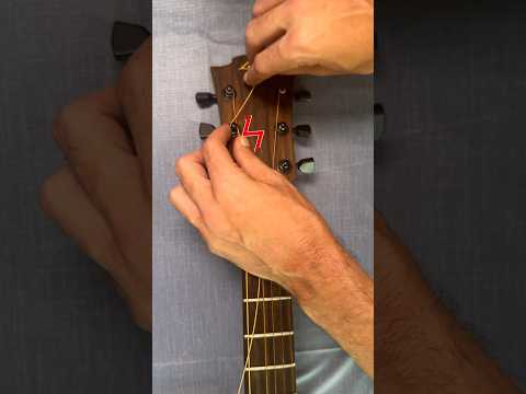 How to change acoustic guitar strings easily !