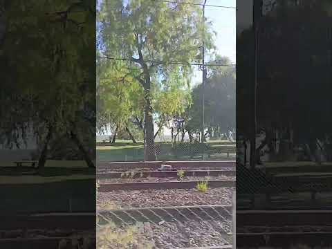 San isidro. Bicisenda paralela al tren de la costa. De fondo el Río de la Plata. Buenos Aires.