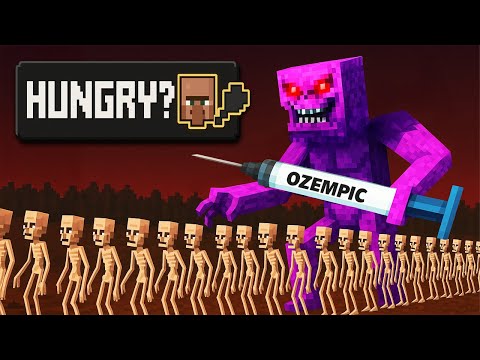 What If Everyone Took Ozempic? - simulated by Minecraft