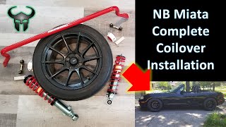 NB Miata Coilover Install - From OEM to Track Ready - Complete Coilover Replacement. QUICK VIDEO!