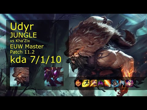 Udyr vs Kha'Zix Jungle - EUW Master 7/1/10 Patch 11.2 Gameplay