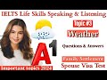 IELTS A1 Life Skills Speaking Listening Important Topic 3 Weather UKVI 2024