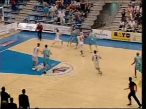 CB Huelva-Gijon Baloncesto; triplazo de Poves