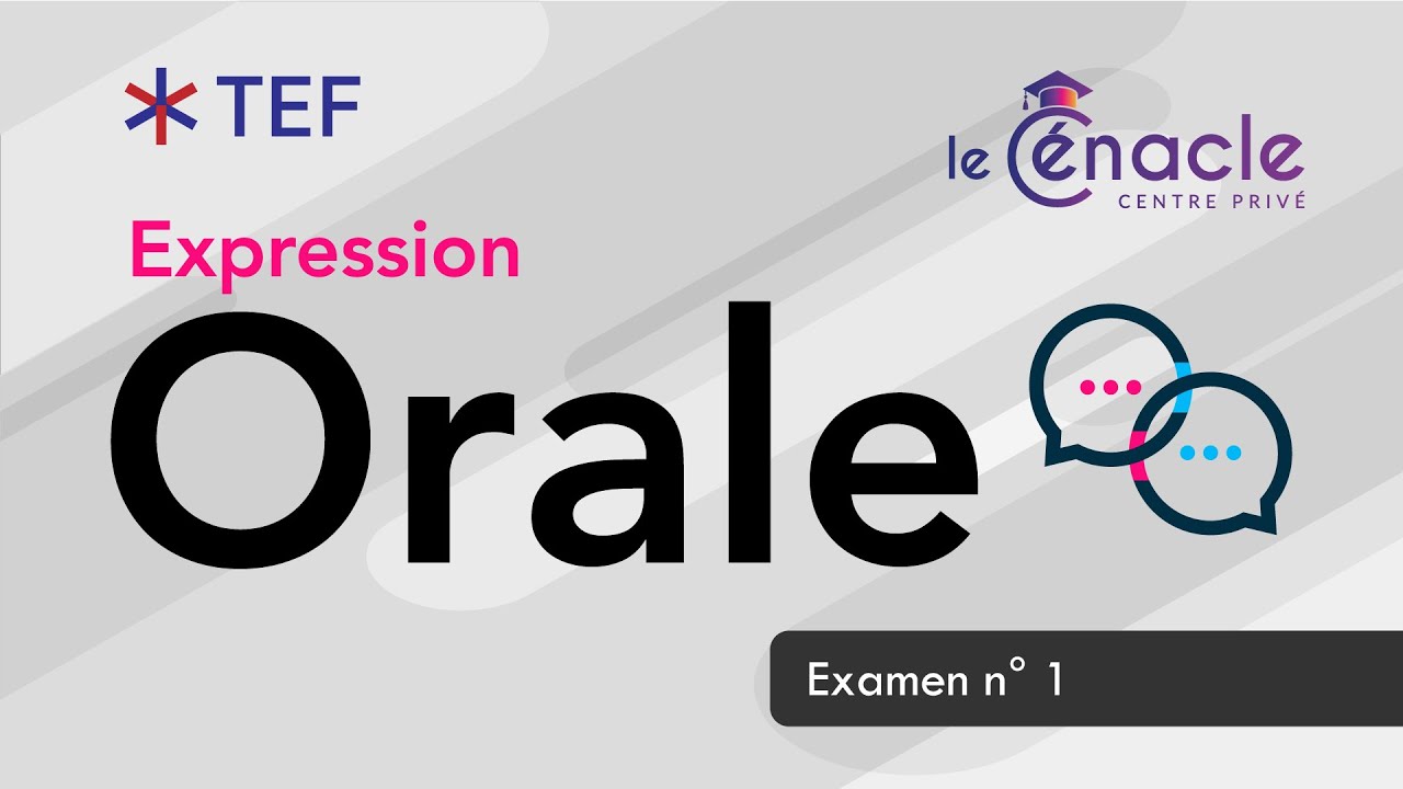 TEF | Simulation Expression Orale | Speaking - Exam 1