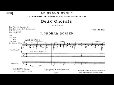 Alain, Jehan (1935/38): Deux chorals (Dorien et Phrygien) pour orgue, JA 67/68 — Marie-Claire Alain