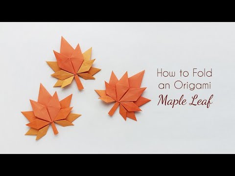 How to Fold Origami Maple Leaf in Minutes / Easy Origami Leaf Tutorial / DIY Paper Leaf