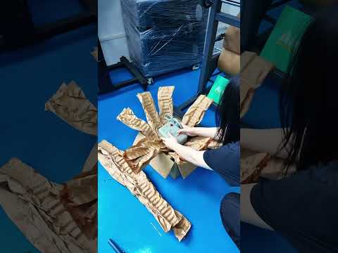 Before you toss that cardboard, watch this.Feed it into a cardboard shredder.Pull apart