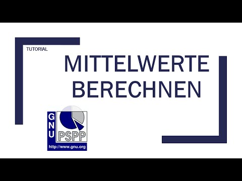 PSPP: Mittelwerte berechnen