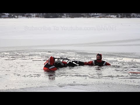Recovery from dangerous thin ice on Rice Lake, WI - 12/30/2018