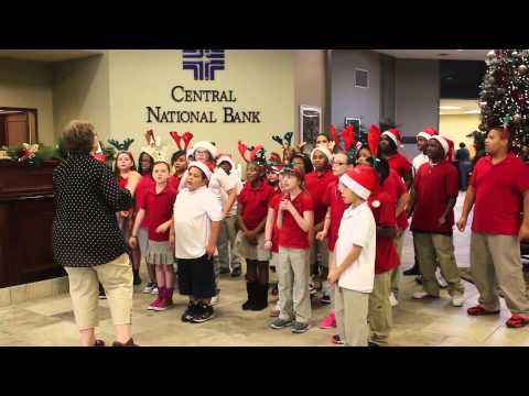 Parkdale Elementary Carolers at Central National Bank