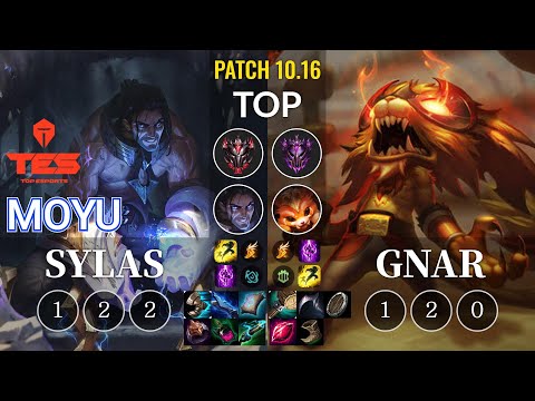 TES Moyu Sylas vs Gnar Top - KR Patch 10.16