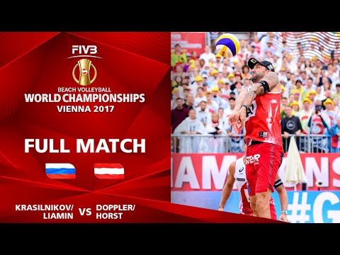 Liamin/Krasilnikov vs. Doppler/Horst - SEMIFINAL | Beach Volleyball World Champs Vienna 2017