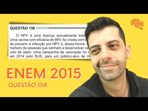 ENEM 2015 - Q158 - O HPV é uma doença sexualmente transmissível. Uma vacina com eficácia de 98%