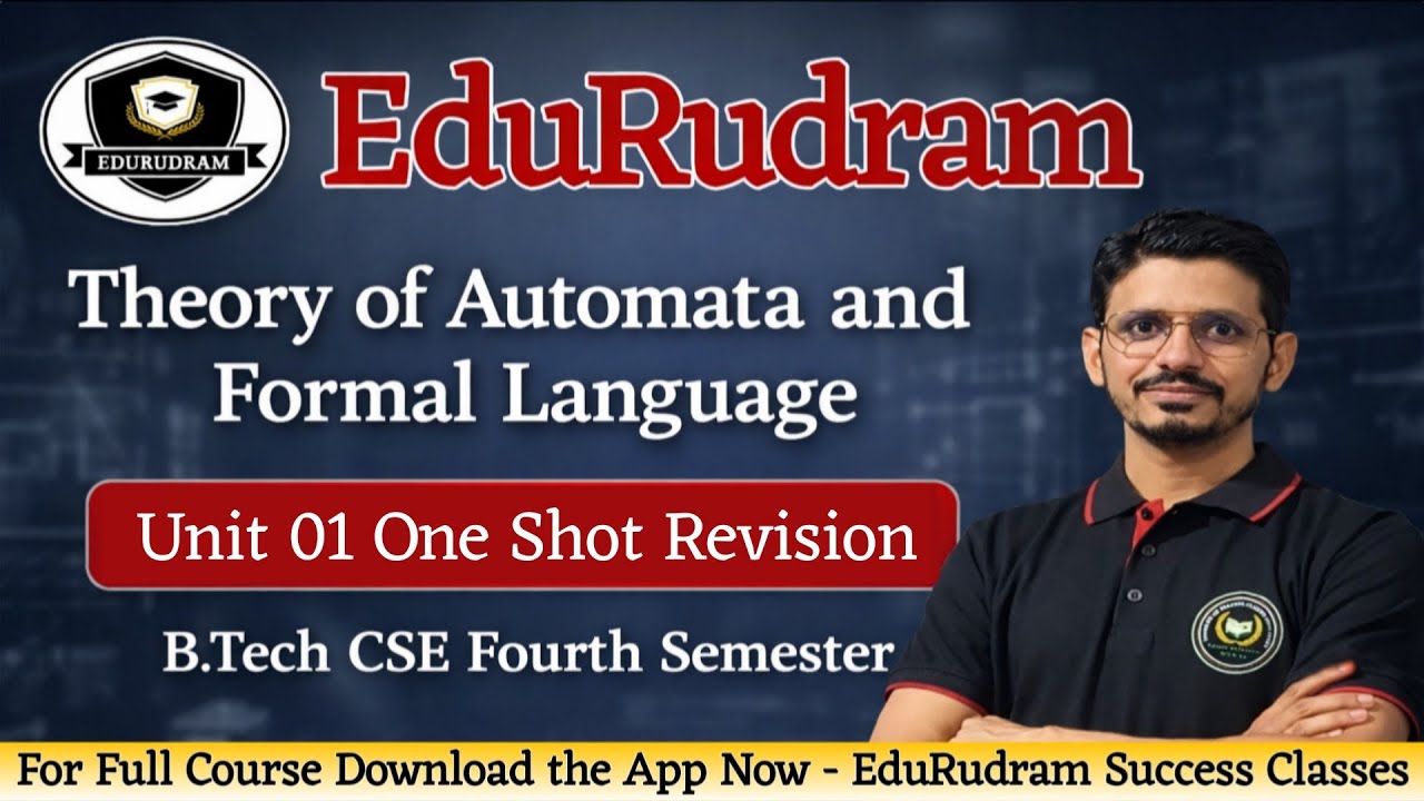 TAFL Unit 1 One Shot | TOC Unit 1 Revision | Theory of Automata | TAFL by Vimal Sir #edurudram
