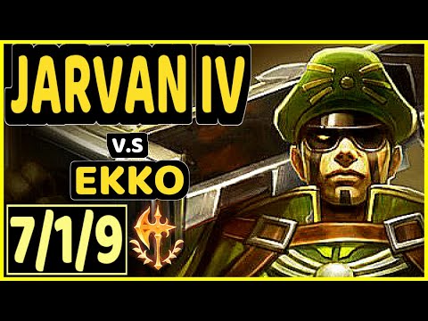 SLASHER1144 (JARVAN IV) vs EKKO - 7/1/9 KDA JUNGLE GAMEPLAY - NA Ranked GRANDMASTER