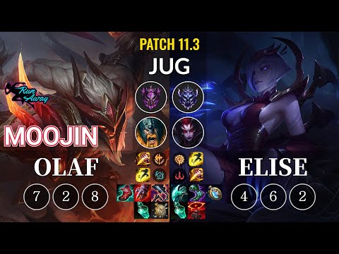 RNW Moojin Olaf vs Elise Jungle - KR Patch 11.3