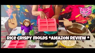 RICE CRISPY MOLDS *AMAZON REVIEW*  plus! watch how I make infused cocoa rice crispy treats