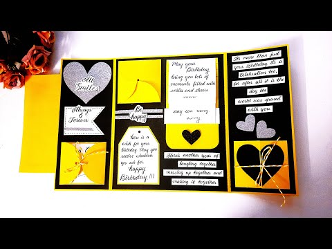 DIY Handmade Birthday Greeting Card | Paper Craft Ideas | Birthday Card Ideas | Tutorial