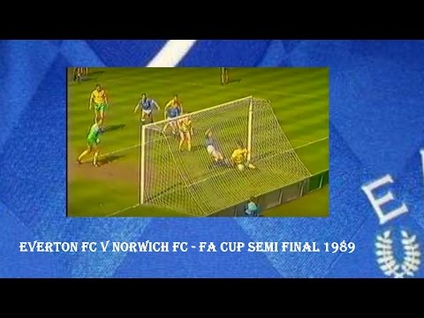 EVERTON FC V NORWICH CITY FC - FA CUP SEMI FINAL 1989 - APRIL 15TH - VILLA PARK - BIMINGHAM