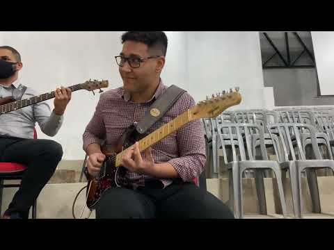 Toquei com os veteranos! HINO DA HARPA 193 | Sem ensaio e olha no que deu | Guitar Cam Gabriel Braga
