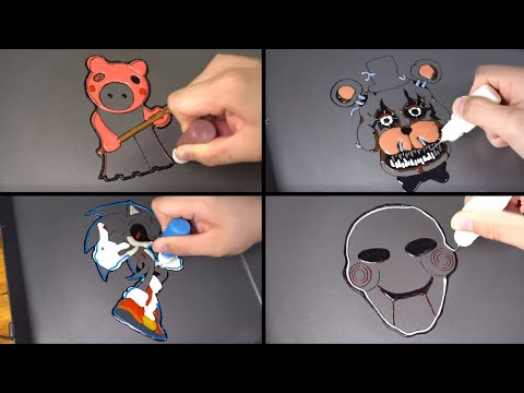 COFFIN DANCE HORROR JUMPSCARES PANCAKE ART - ROBLOX PIGGY, SONIC EXE, SAW, Five Nights at Freddy's
