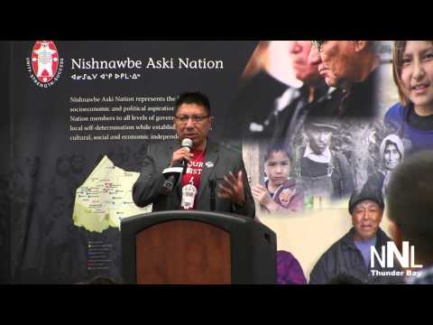 NAN Deputy Grand Chief Alvin Fiddler - Mishkeegogaming Walkers Closing Ceremonies 2015 5