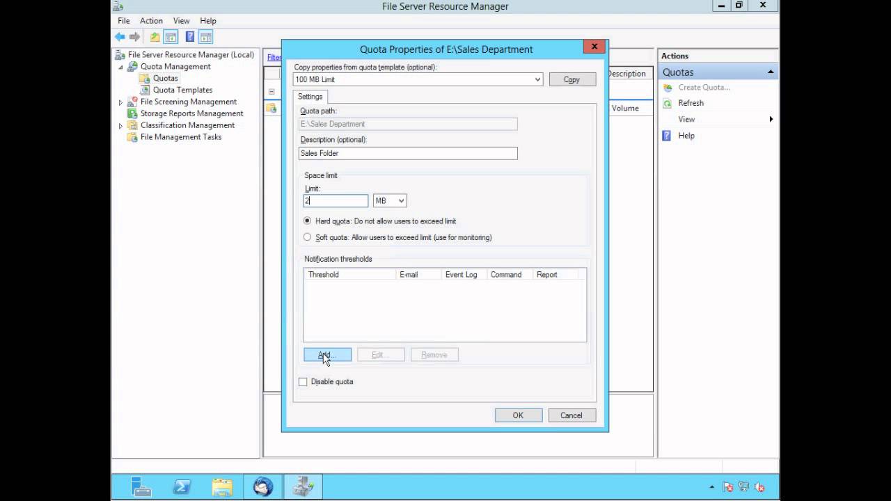 File Server Resource Manager (Part 1) - Windows Server 2012
